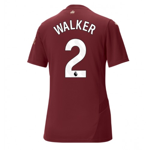 Dres Manchester City Kyle Walker #2 Rezervni za Žensko 2024-25 Kratak Rukav